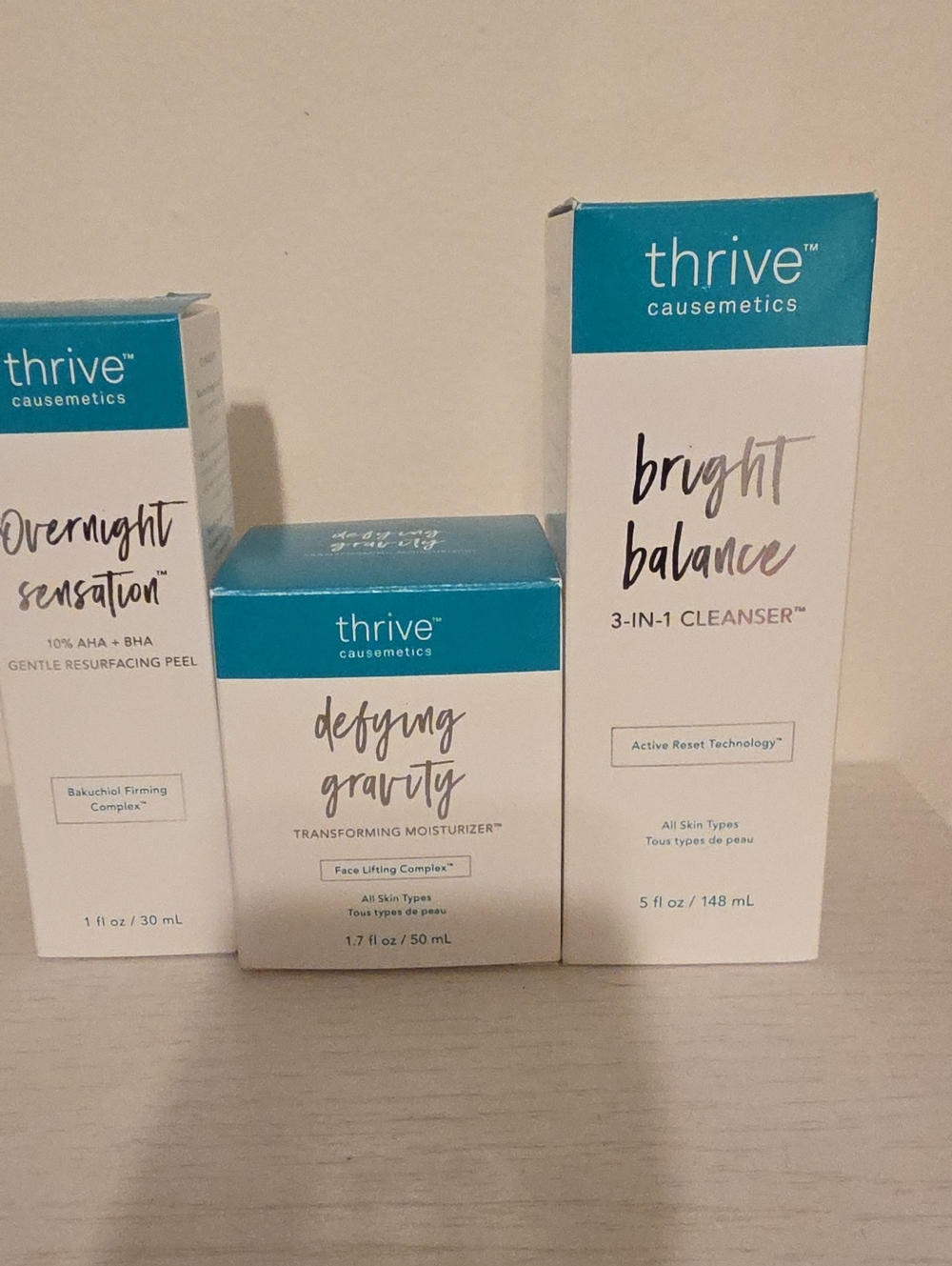 Thrive Causemetics Teal & White Skincare Trio